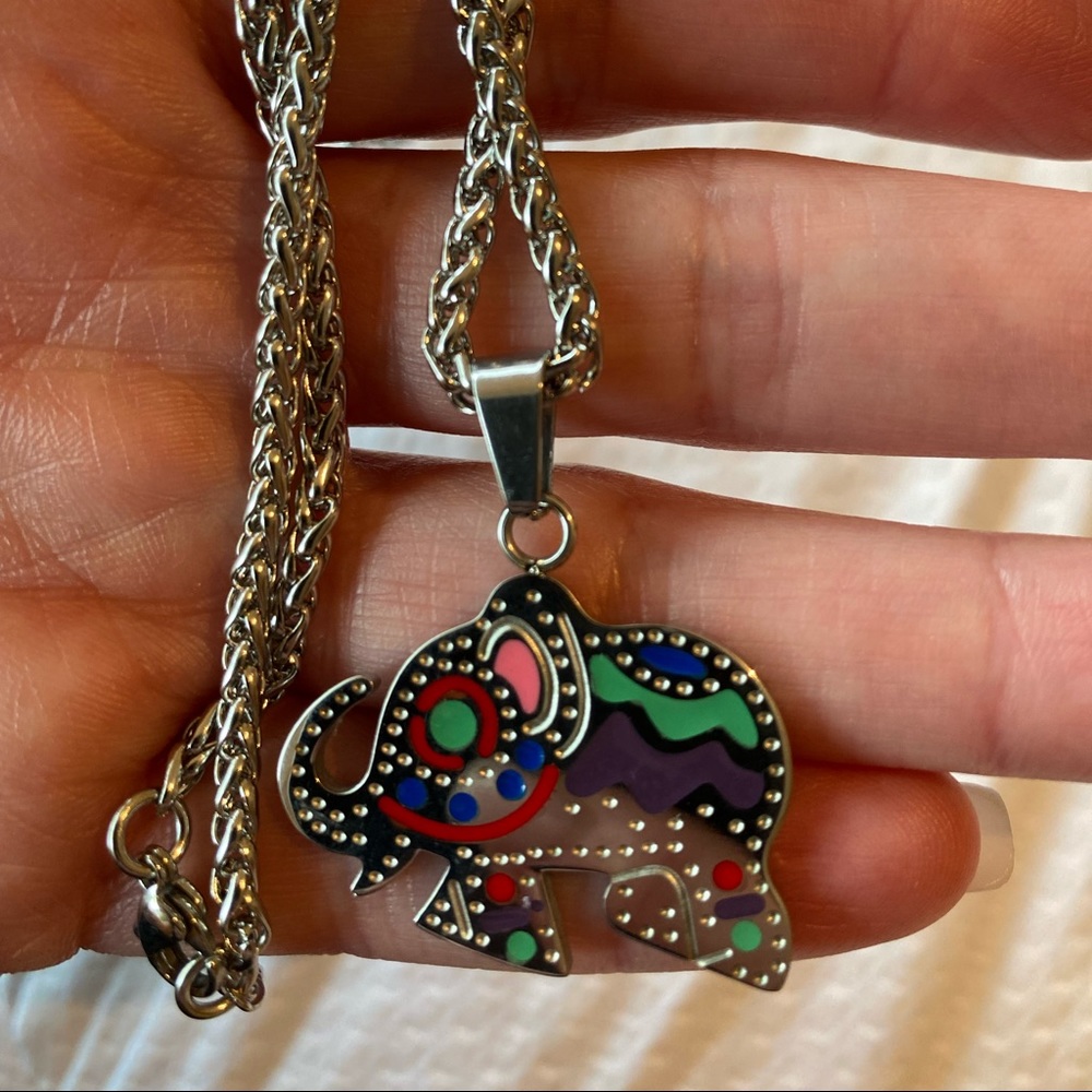 090)U7 Stainless Steel chain and pendant